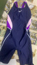 美津浓（MIZUNO）儿童游泳衣女专业竞速训练学生连体五分长裤速干泳装A1404蓝150 实拍图