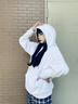 GENIOLAMODE卫衣男韩版落肩连帽宽松休闲百搭华夫格春秋上衣 实拍图