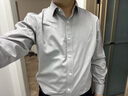 十如仕衬衫男长袖高端白衬衣纯棉高支免烫抗皱商务休闲正装  301 鸽子灰常规版 均码 41/84【175/96A】 实拍图