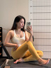 雪茜曼瑜伽运动内衣背心女带胸垫跑步外穿速干罗纹工字美背健身服 实拍图