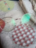 恋上（LianSan）防蓝光眼镜防辐射男女款潮款电竞游戏学生金属圆框复古眼镜框眼镜架 LS02200  银色 实拍图