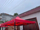 莱菀妲雨棚户外遮阳棚四脚伞救灾帐篷四角大伞摆摊伞广告折叠小车停车棚 2×2米 蓝色【黑架】 实拍图