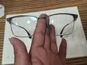 蔡司（ZEISS）镜片近视眼镜框可配度数男士防蓝光半框变色散光进口纯钛专业镜架 蔡司镜片lashion镜框122220（升级弹簧腿黑银） 配LASHION1.56防蓝光镜片0~400 实拍图