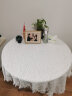 艾薇圆桌布布艺棉麻茶几台面布白色方形圆形餐桌布盖布130*130米白t格 实拍图