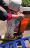 卡特兔 学步鞋婴儿宝宝鞋子 夏季软底男童女宝包头机能鞋 经典款xz62 黄红蓝网眼（春夏） 12cm 晒单实拍图