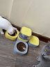 KimPets 宠物猫咪自动饮水机不湿嘴猫碗双碗猫食盆防打翻狗粮碗饭盆 香蕉黄(双碗款) 防打翻，不湿嘴(猫狗通用) 实拍图