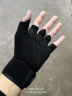 维动（VEIDOORN） 骑行健身手套男女运动护具撸铁器械训练跑步耐磨防滑半指护腕 腕带加压透气防护款【质感黑】 L码-适合特大男士 实拍图