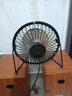 登谷 usb桌面风扇 插电小风扇学生宿舍 铁艺办公桌迷你电风扇批发 4寸黑色【新款无脚垫】 实拍图