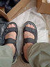 蜻蜓牌凉鞋男士夏季新品飞织软底沙滩鞋男韩版百搭户外运动休闲凉拖鞋 黑色 41 实拍图