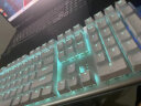 惠普（HP）GK600F机械键盘 金属面板游戏键盘侧边灯带20种灯效  办公游戏双模式切换 【银色冰蓝光】108键全键无冲+茶轴 单键盘 晒单实拍图