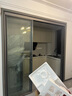 万森凯3mm壁厚三联动极窄边厨房推拉门阳台推拉门客厅玻璃移门铝镁合金 肌肤黑(一平方) 8毫米白玻 实拍图