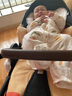 全棉时代纯棉新生婴儿连体衣服新款抗菌纱布宝宝春夏满月服和袍 云中游乐园【四季款】 73cm （6-9个月） 实拍图