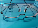 依视路（ESSILOR） 新款商务男镜架时尚镜框女配依视路镜片近视定制眼镜网上配镜 金属-全框-2129GD-金色 镜框+依视路A4防蓝光1.60现片 实拍图