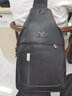 背包斜挎包男商务休闲皮面防水男士胸包时尚中年男士单肩包大容量 黑色【无赠品】 加大号 高35*宽19*厚8cm 实拍图