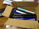文阁书香 100支装墨囊换囊式钢笔送钢笔小学生钢笔办公商务签字笔直液3.4mm口径通用 墨囊黑色200支+钢笔10支 实拍图