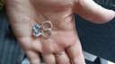潘多拉（PANDORA）蓝色蝴蝶环形耳环珐琅工艺春季浪漫时尚个性生日礼物送女友 蓝色蝴蝶环形耳环 均码 实拍图