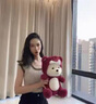范缇思生日礼物草莓熊玩偶女变身小熊公仔玩具送女孩儿童节礼物 红色小熊【帽子可脱】 25CM【高品质棉可放心抱着睡】 实拍图