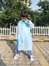 甜甜仔（TIANTIANZAI）儿童雨衣男童小孩全身防水女童中大童宝宝幼儿园学生上学专用雨披 05蓝恐龙【升级拉链+按扣+高领】 XL 实拍图