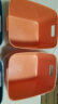 百露收纳盒家用厨房长方形杂物置物箱储物筐塑料整理桌面零食抽屉盒子 暮色橙大号【升级特厚磨砂质感】 实拍图