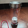 希诺双层玻璃杯磁吸式茶水分离杯子男高档茶杯水杯XN-7013本色 370mL 晒单实拍图