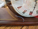 枫叶（MapleLeaf）家用实木座钟客厅复古台式个性时钟摆件新中式简约石英钟桌面钟表 鹅掌楸木+静音石英机芯+罗马盘 实拍图