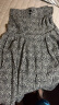 H&M女装半身裙夏季小众设计褶裥复古碎花梭织中长裙0943961 黑色/碎花 160/72 晒单实拍图