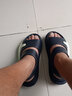 AIZUNSHI凉鞋男2025春夏季外穿沙滩鞋男踩屎感拖鞋男休闲运动开车凉拖鞋男 黑白 39 (245mm) （38-39） 实拍图