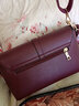 洛仕黛琪时尚女包2025新款软皮斜挎包中年妈妈高级感百搭小方包礼物单肩包 酒红 实拍图