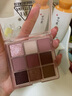 魔法色彩（GlamColour） 九色眼影盘透明亚克力哑光裸妆大地色防水持久闪粉珠光亮片不脱妆眼影 02#香芋粉紫盘 实拍图
