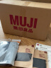 无印良品 MUJI 男式 印度棉 罗纹编织 前开口 平角内裤 裤头四角裤 炭灰色条纹 M 实拍图