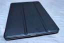 毕亚兹 苹果iPad Mini2/3/1保护套 轻薄防摔 支架平板电脑保护后壳 全包边智能休眠三折商务皮套 PB10-金刚黑 实拍图
