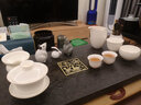 聚御瓷品茗杯潮汕家用功夫茶杯套装羊脂玉白瓷小茶杯陶瓷喝茶杯子闻香杯 富贵小品杯[5.5*3.8cm] 45ml 8个 实拍图