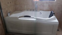 沃特玛（Waltmal）亚克力独立式浴缸家用成人恒温单人带扶手1.4-1.7米 左裙空缸+五件套 1.4m 晒单实拍图