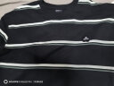 GXG男装 235g重磅条纹设计简约宽松休闲短袖T恤男士 24年夏季新品 黑色条纹 175/L 晒单实拍图