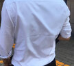 回力衬衫男春秋季纯色休闲长袖衬衫商务百搭白衬衣男 白色 3XL 实拍图