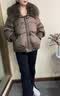 俞兆林（YUZHAOLIN）中年妈妈冬装大毛领羽绒服2026新款棉服加厚棉袄中老年女棉衣外套 DSN-25125-红色【加厚棉服】 L 【建议115-135斤左右】 实拍图