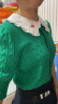 Teenie Weenie小熊&小王子联名夏款薄款甜美翻领针织开衫女 绿色 165/M 晒单实拍图