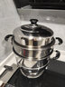 拜格（BAYCO） 双层蒸锅家用不锈钢汤锅蒸鱼煮饭馒头大杂蟹锅具电磁炉燃气灶通用蒸笼屉 蒸锅三层28cm 实拍图