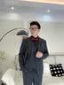 皮尔卡丹高档定制英伦风西服套装男士商务休闲修身小西装职业正装新郎结婚 两件套-中灰西服+西裤 (送胸针+口袋巾) XL 码(适合125-135斤) 实拍图