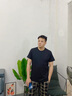 BINYUXD【高品质三件】莫代尔棉冰丝t恤男士短袖夏季纯色打底体恤衫速干T 1.白+黑+铁灰 4XL (建议160-180斤 ) 实拍图