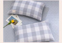 洁丽雅（Grace）枕套100%全棉方格柔软舒适吸汗枕头套 格洛米 一对装 48*74cm 晒单实拍图