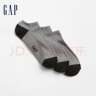 Gap男装LOGO弹力及踝袜三双装535447夏季款男士运动休闲针织短袜潮 灰色 均码(24-26cm) 实拍图