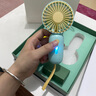 Umetouch遮阳晴雨礼品伞风扇雨伞礼盒套装企业工会公司LOGO女神节团购定制 （太阳伞+风扇）薄荷绿套装 实拍图