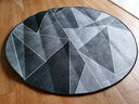 天丂 电脑椅地垫圆形地毯转椅地垫木地板保护垫卧室轻奢客厅书房办公 孤影【黑色】 120cm*120cm 实拍图