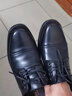 老爷车三接头皮鞋男真皮秋冬加绒商务正装内增高男鞋西装通勤教官男皮鞋 8866黑色套脚（平跟款） 39 实拍图