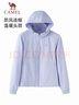骆驼（CAMEL）薄绒风衣女户外防泼水修身梭织外套 J23CAYL6066 丁香紫 M 实拍图