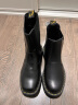 马丁（DR.MARTENS）春夏2976 Quad 机车靴光面皮黑色厚底女款切尔西靴 黑色 37 实拍图