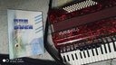 鹦鹉（YINGWU）手风琴键盘 中华老字号初学入门成人儿童专业演奏考级乐器 60贝司彩虹色YW823+大礼包 实拍图