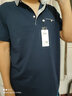 啄木鸟短袖T恤男 爸爸t恤40-50岁翻领夏季中年爷爷装中老年人冰丝薄款 1194藏蓝 2XL /180 实拍图