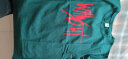 红粉宣言夏季新款高含棉宽松短袖t恤女上衣体恤衫 墨绿色 M(110-125斤) 实拍图